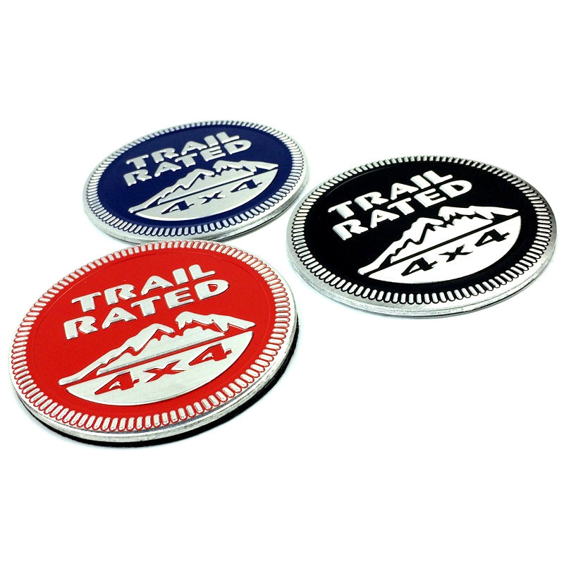 2Pcs Trail Rated 4X4 Badge Trail Rated Off Road Emblem