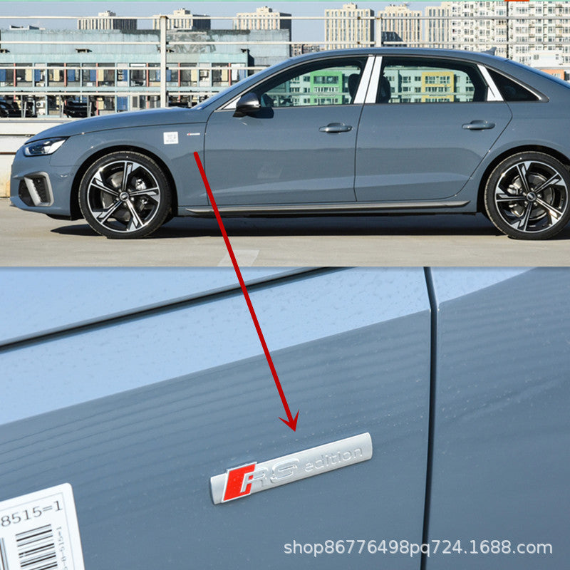 2Pcs RS Edition Emblem for Audi RS Badge for A4 A5 A6 S4 S5 S6 S Line RS4 RS6 RS7
