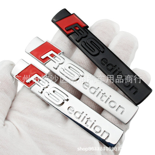 2Pcs RS Edition Emblem for Audi RS Badge for A4 A5 A6 S4 S5 S6 S Line RS4 RS6 RS7