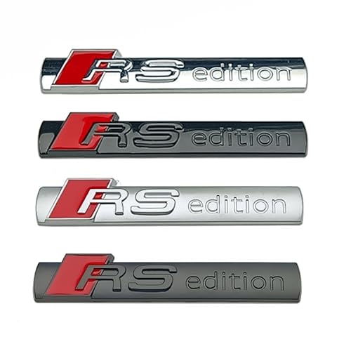 2Pcs RS Edition Emblem for Audi RS Badge for A4 A5 A6 S4 S5 S6 S Line RS4 RS6 RS7