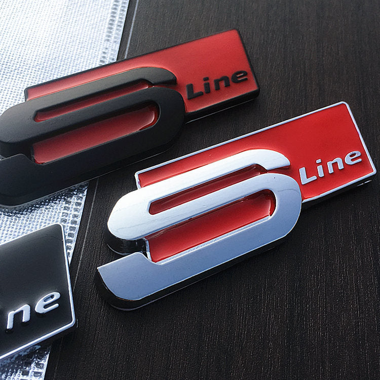 2Pcs Sline Emblem for Audi S3 S4 S5 S7 S8 RS4 RS6 Sline Badge