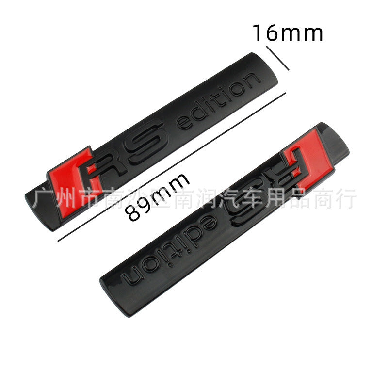 2Pcs RS Edition Emblem for Audi RS Badge for A4 A5 A6 S4 S5 S6 S Line RS4 RS6 RS7