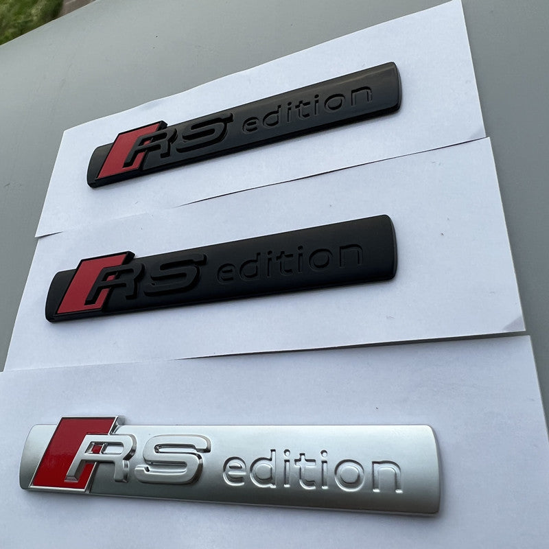 2Pcs RS Edition Emblem for Audi RS Badge for A4 A5 A6 S4 S5 S6 S Line RS4 RS6 RS7