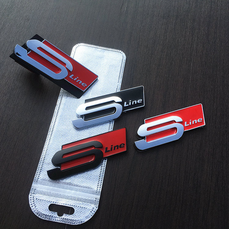 2Pcs Sline Emblem for Audi S3 S4 S5 S7 S8 RS4 RS6 Sline Badge