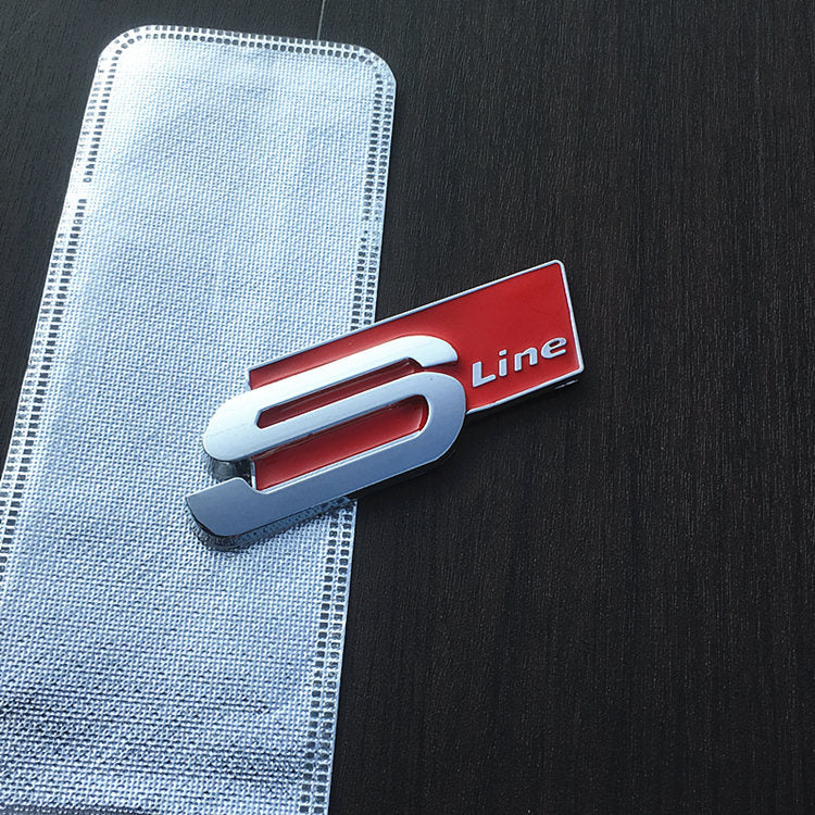 2Pcs Sline Emblem for Audi S3 S4 S5 S7 S8 RS4 RS6 Sline Badge
