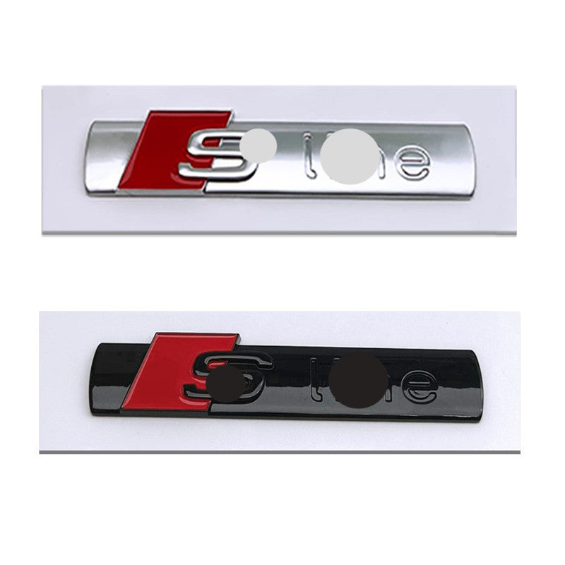 2Pcs Line Emblem for S Badge for A4 A5 A6 S4 S5 S6 Line RS4 RS6 RS7