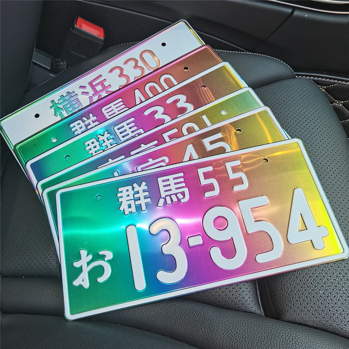 JDM Neo Chrome License Plate Japanese License Plate