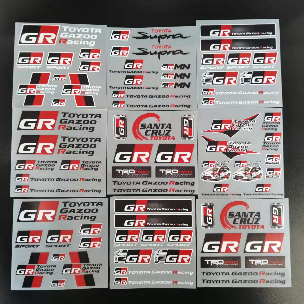 GR Toyota Gazoo Racing Decal Sticker – White, Glossy, Pair – Made In Canada By Oracal