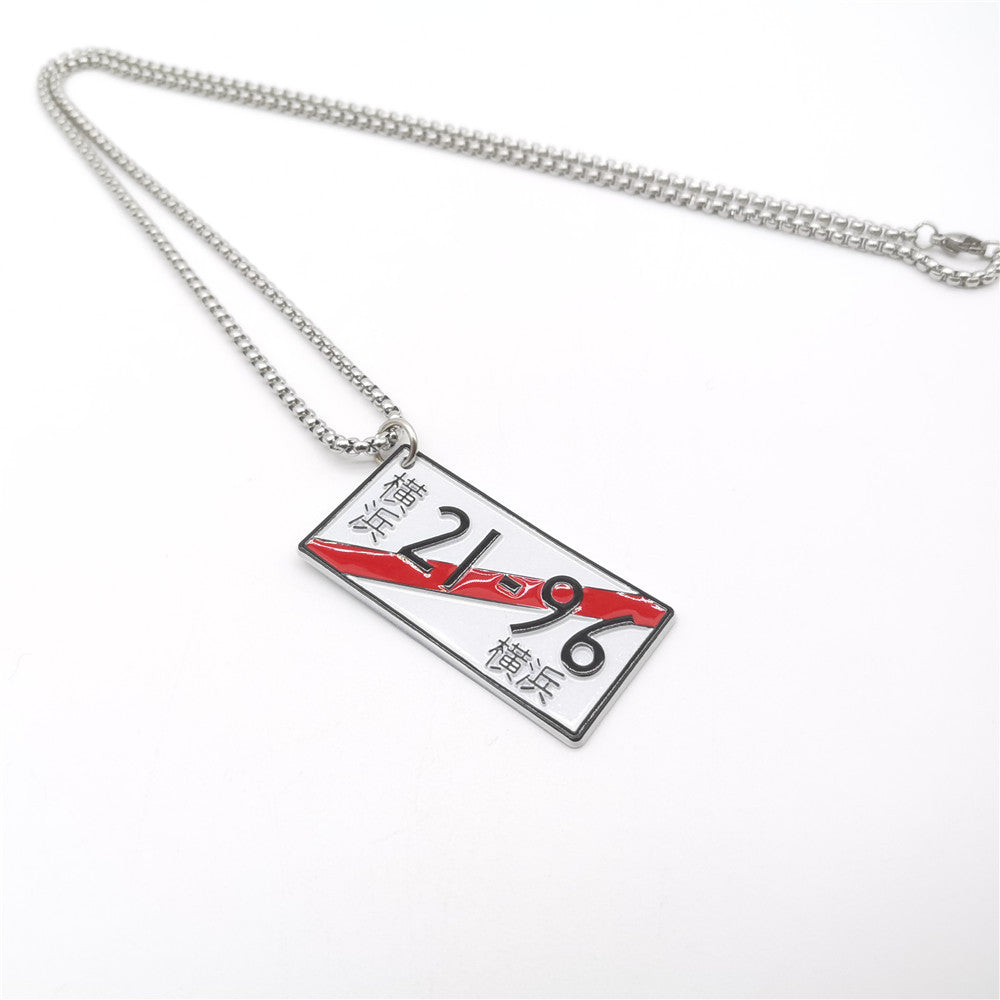 JDM License Plate Rearview Mirror Pendant