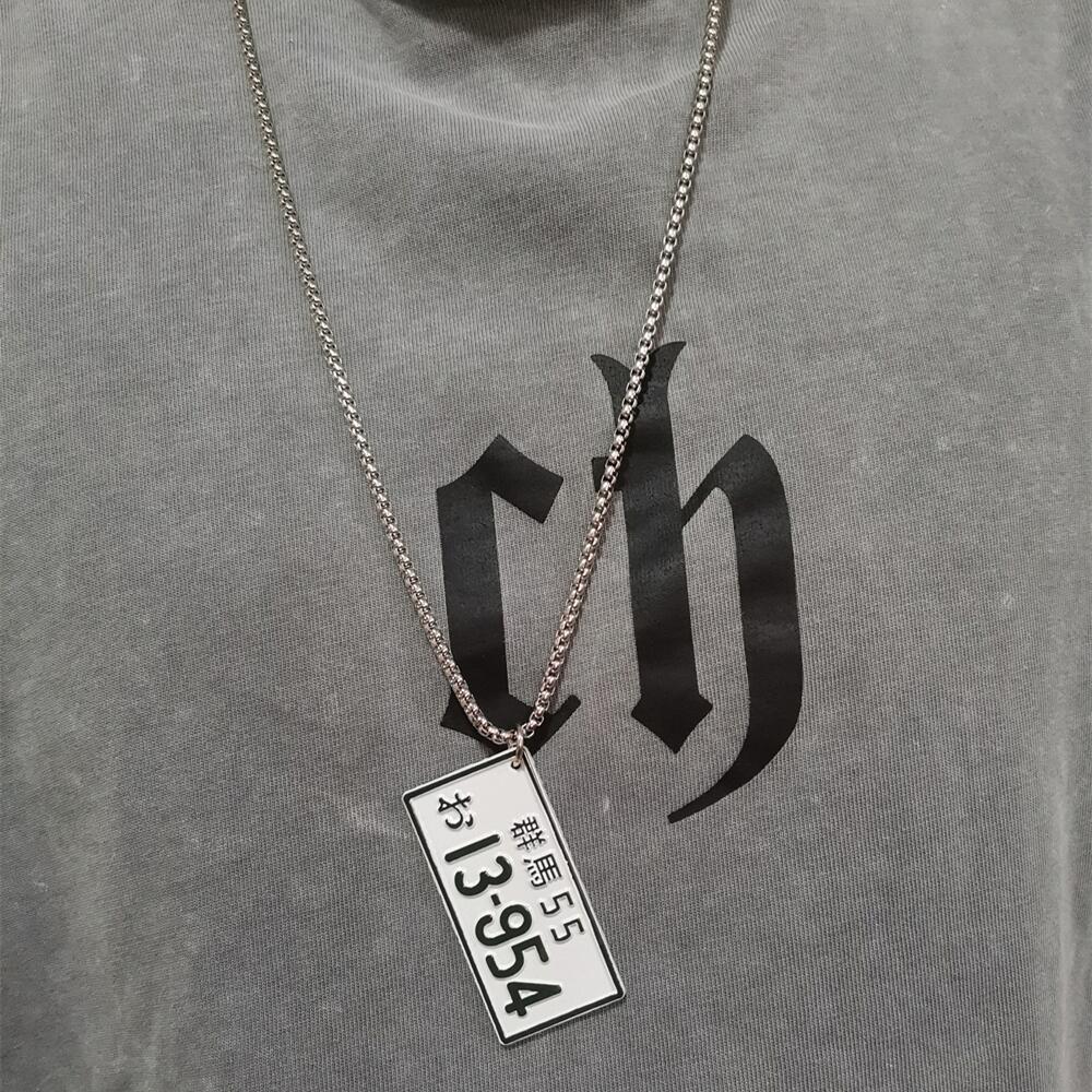JDM License Plate Rearview Mirror Pendant